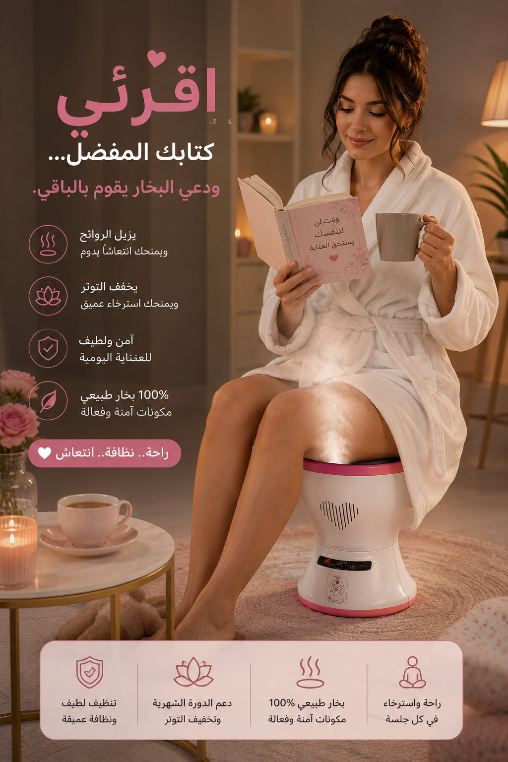 Women’s Herbal Steam Spa Chair – Natural Vaginal Steam Therapy Seat